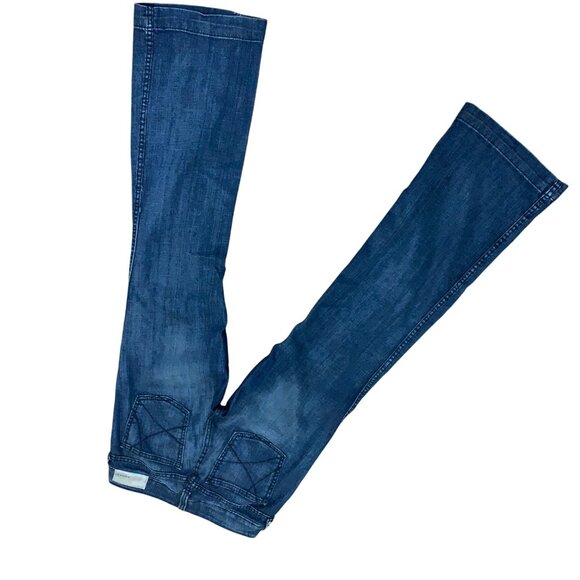 Ariat Women's Jeans Wide Leg Low Rise 8" Y2K Style Sz 29 Denim Trousers Vintage - Picture 4 of 16